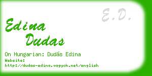 edina dudas business card